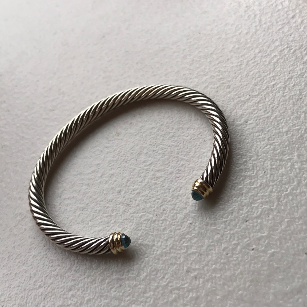 David Yurman Blue topaz cable classics bracelet